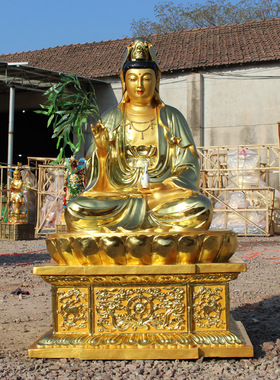 树脂玻璃钢观音寺庙摆件