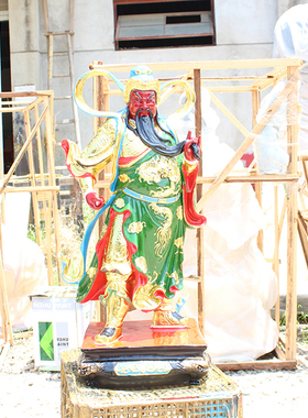 厂家直销树脂提刀关公佛像摆件