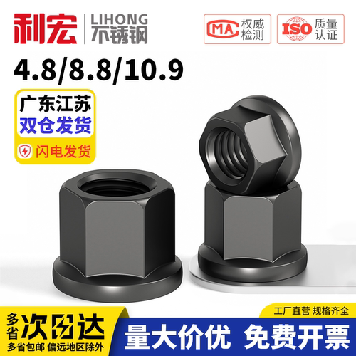 加高法兰面带垫螺母六角厚螺丝帽模具压板母M10M12M16M20M22-M30
