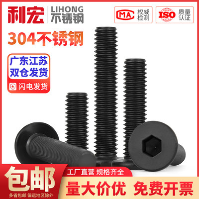 黑色304不锈钢CM扁平内六角