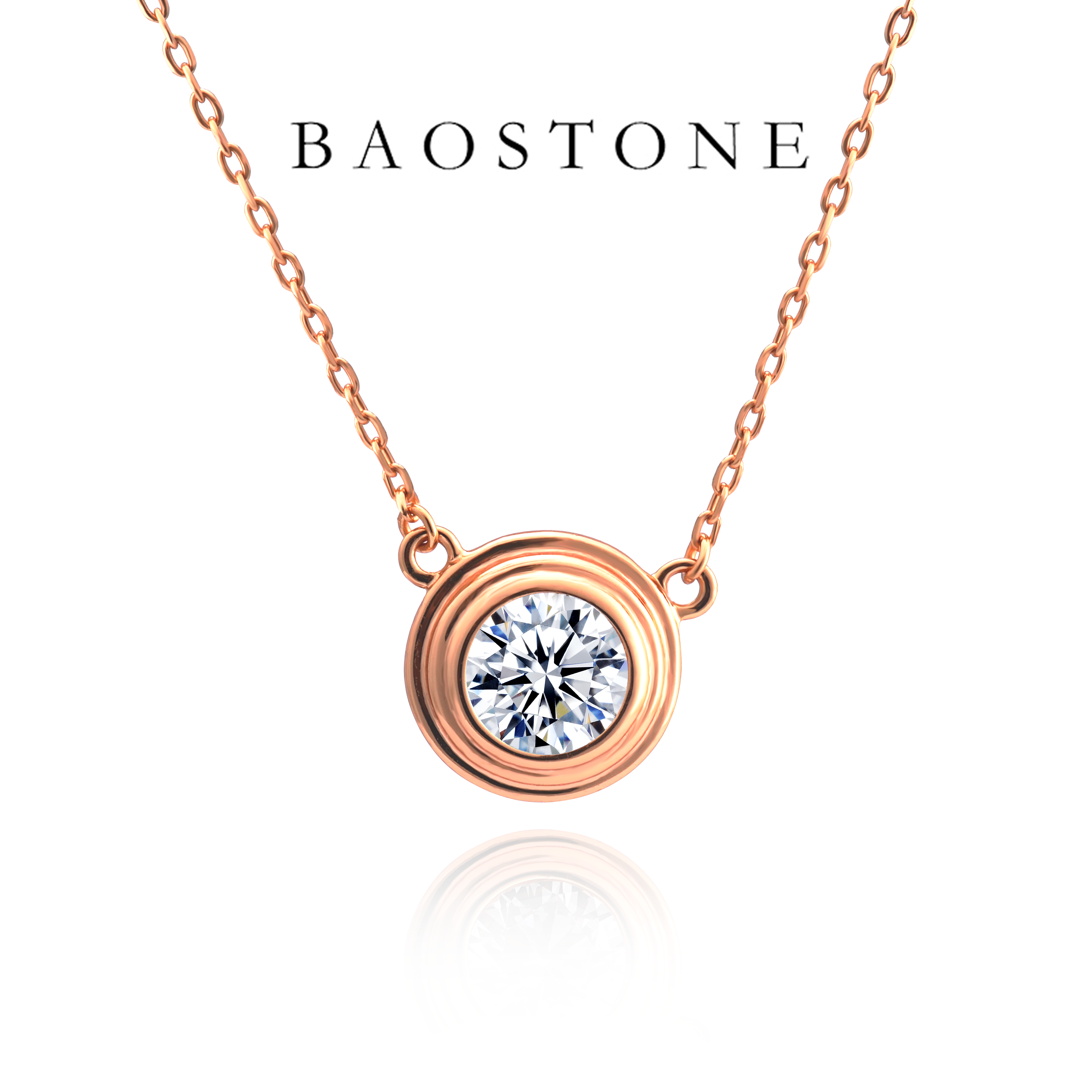 BAOSTONE纯银锆石【飞碟】2025新款玫瑰金项链轻奢高级感时尚配饰,饰品/流行首饰/时尚饰品新,项链,淘宝优惠券,粉丝福利购,淘宝优惠卷