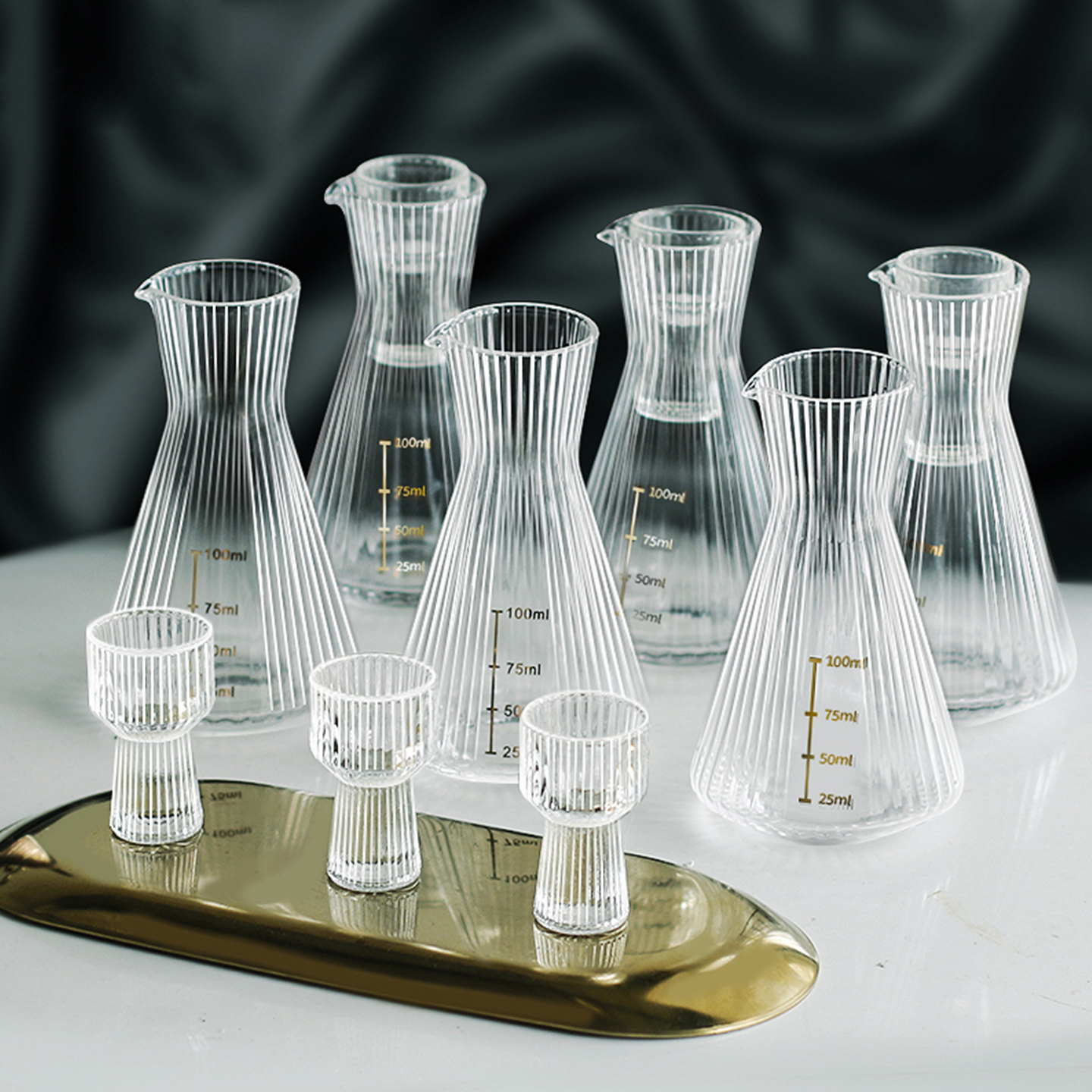 中式家用玻璃分酒器套装创意