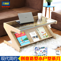 钢化玻璃 茶几桌时尚拼板 现代简约 日式 住宅家具组装创意白色