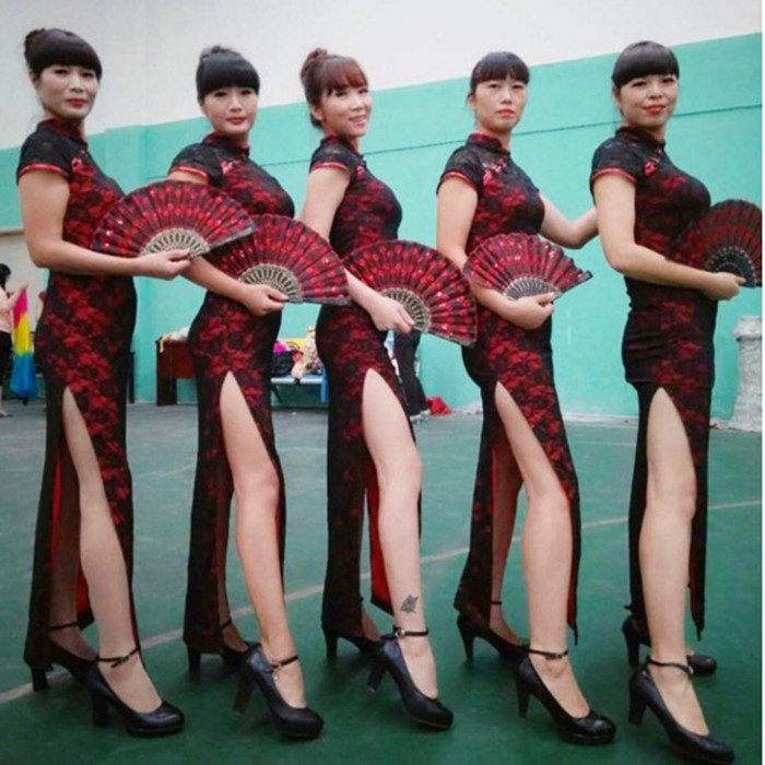 10把包邮咏春7寸儿童舞蹈扇子亮片扇单面女折扇绿红紫白黑粉玫红