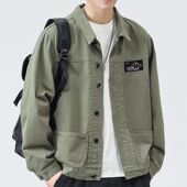 pure men denim made cotton loose and Spring jacket fit