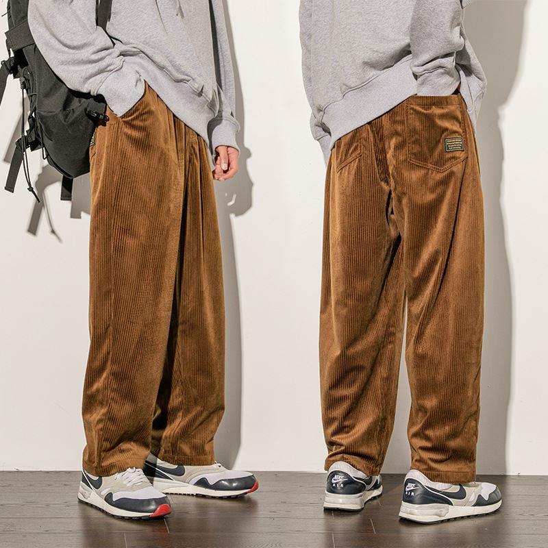 Summer Men's Corduroy Casual Loose Harem Pants man trousers-封面