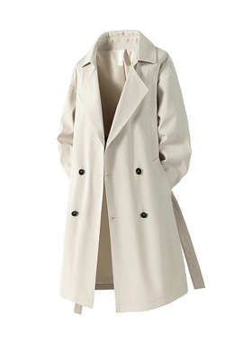 Mid to long windbreaker jacket men autumn American style风衣