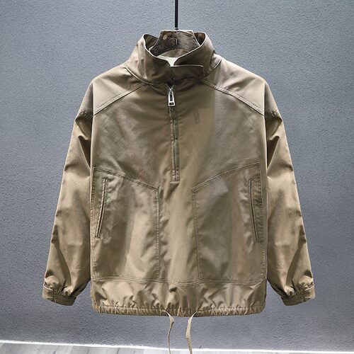 Retro workwear fashionable and trendy men's outerwear coat