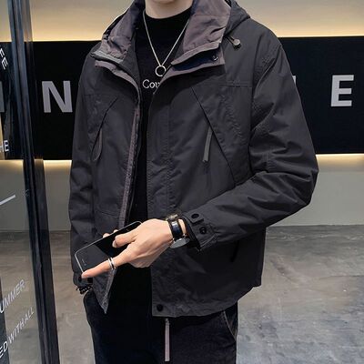 Autumn 2025 outerwear men hooded casual workwear mens jacket