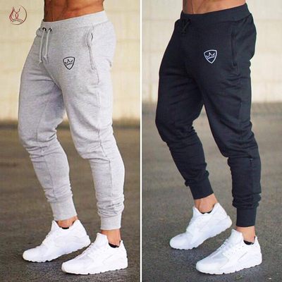 Muscle fitness trousers cotton running slim pants for men 裤