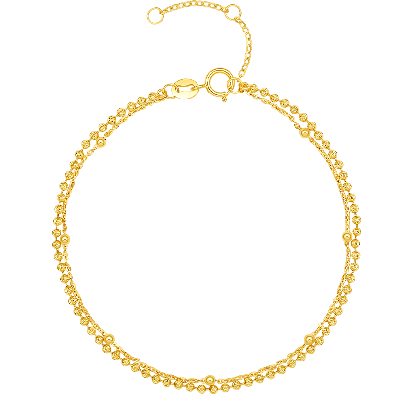 周六福18K金手链多彩时尚