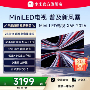 288Hz高刷384分区平板电视 小米REDMI电视X65英寸MiniLED 新品