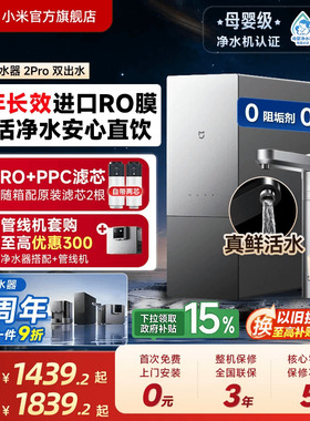 [11周年庆] 小米米家净水器2Pro双出水双龙头家用厨房直饮机过滤
