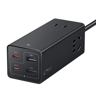 小米67W桌面氮化镓多功能快充插线板usb插座旅行便携拓展转换器