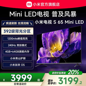 小米电视S 65 MiniLED 高阶分区240Hz超高刷电视机以旧换新补贴