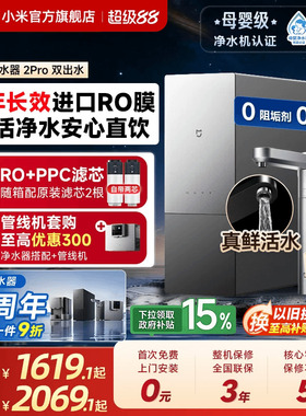 [11周年庆] 小米米家净水器2Pro双出水双龙头家用厨房直饮机过滤