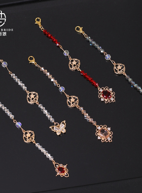 古装造型眉心额饰中式新娘头饰眉心坠小饰品配件凤冠额头吊坠配饰