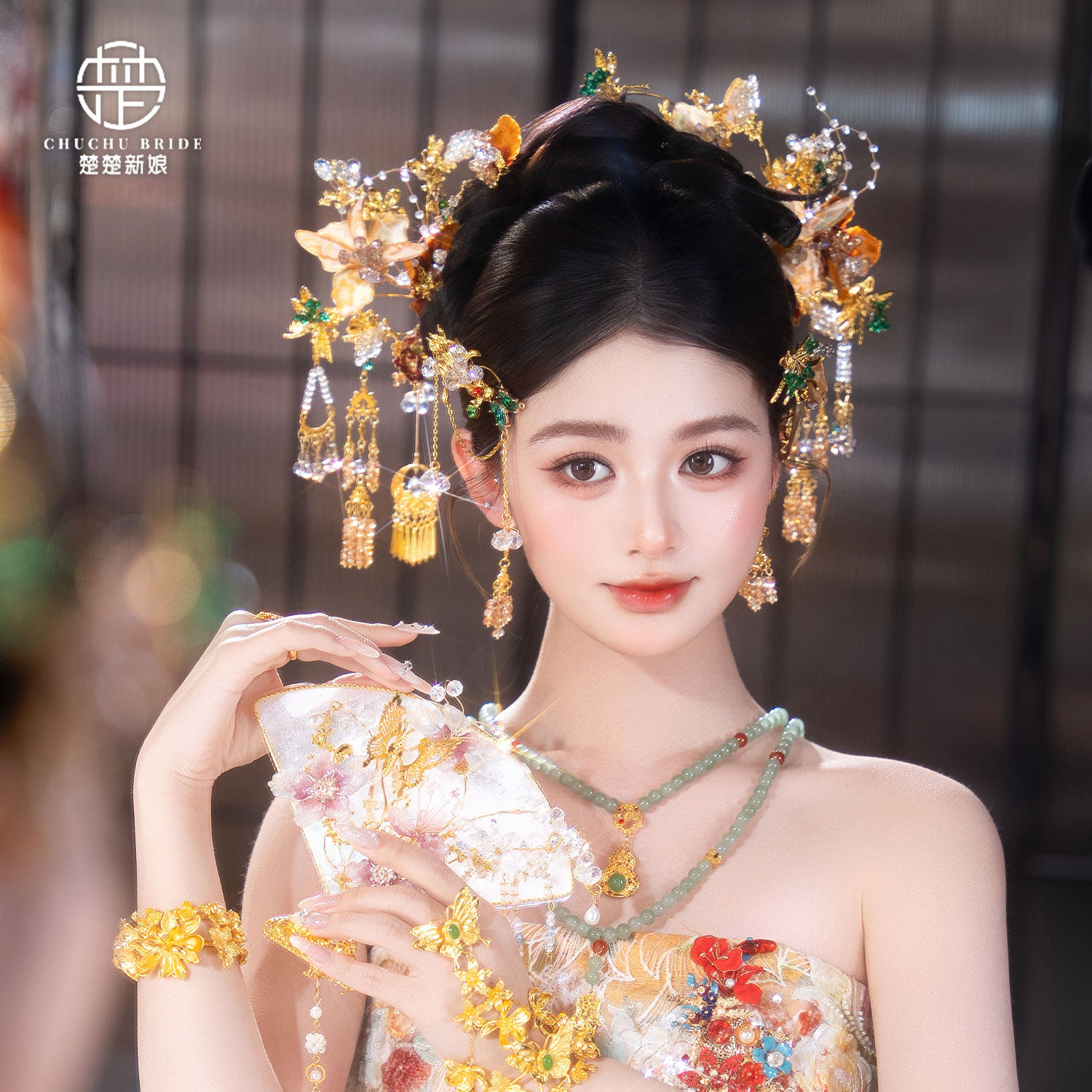 楚楚新娘新中式刺绣发饰套装