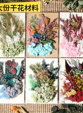 干花永生花DIY压花材料包手工押花相框笔记本手机壳滴胶蜡片贴画
