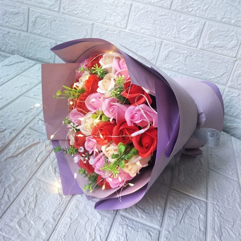 Мыло на день Святого Валентина на день матери с розой в составе, подарок на день рождения