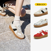 厚底德训鞋 女2026年春新款 经典 UBZ 复古百搭增高小白运动休闲板鞋