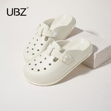 UBZ 厚底勃肯玛丽珍洞洞鞋女外穿2025年夏新款增高轻便沙滩凉拖鞋