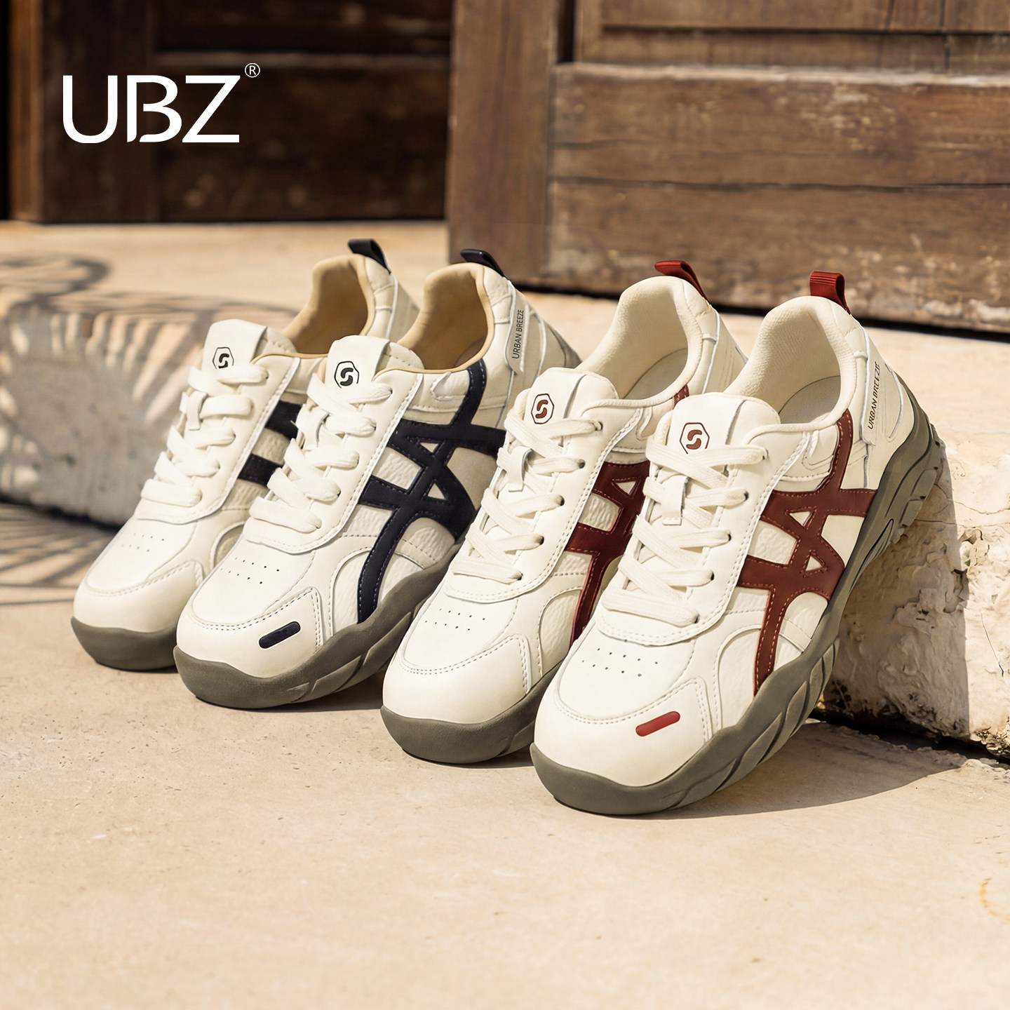 UBZ 德训鞋女2026春季新款厚底复古百搭休闲运动老爹鞋阿甘小白鞋
