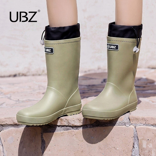 UBZ宽版防水雨靴女新款防滑