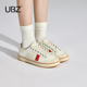 透气百搭运动休闲复古平底小白鞋 UBZ 2026新款 白色春季 帆布鞋 女款