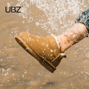 UBZ 防水雪地靴女2025新款一脚蹬冬季加厚低帮短靴面包鞋加绒棉鞋