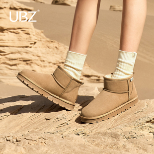 加绒加厚东北牛皮防滑东北面包棉鞋 2025新款 防水雪地靴女冬季 UBZ