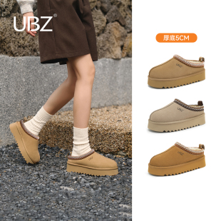 低帮包头民族风加绒懒人棉拖鞋 UBZ 防水厚底雪地靴女2025年冬新款
