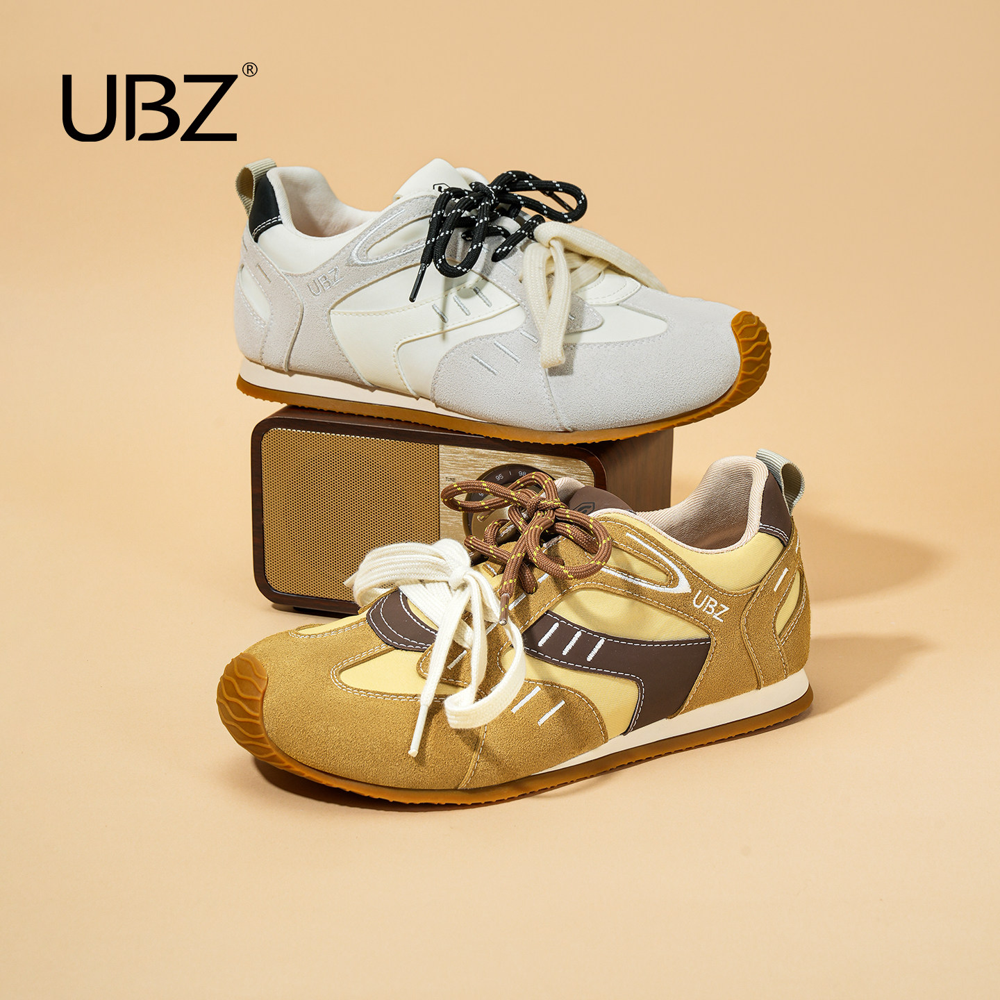 UBZ 防水芭蕾德训鞋女2026年春季新款复古百搭软底平底休闲阿甘鞋,女鞋,德训鞋,淘宝优惠券,粉丝福利购,淘宝优惠卷