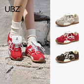 防水翻盖赛车阿甘德训鞋 女士2026年新款 春季 UBZ 百搭复古运动板鞋