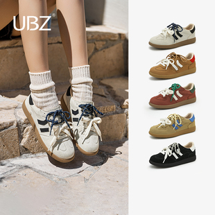 防水棕色德训鞋 双系带阿甘板鞋 女士2025年新款 复古运动鞋 秋季 UBZ