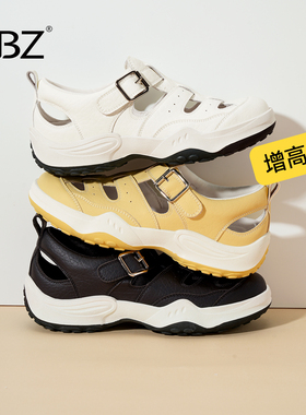 UBZ 厚底休闲凉鞋女2026年春季新款运动百搭软底镂空包头罗马凉鞋