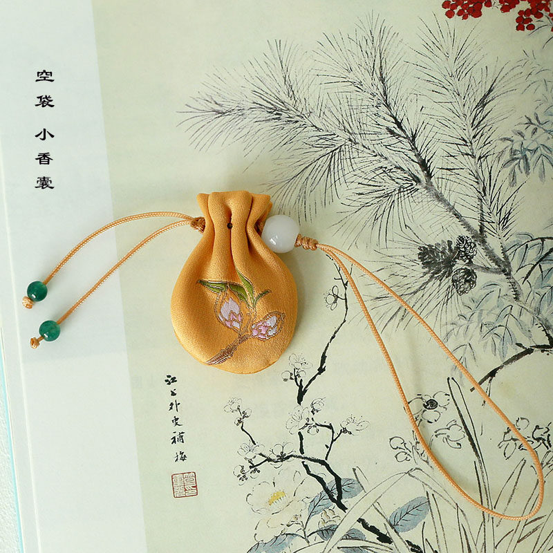 手工随身小香囊球空袋端午节古风迷你胎发平安符空香包手机挂件