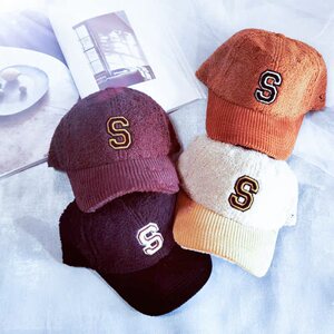 棒球帽韩国代购男女羊羔绒灯芯绒