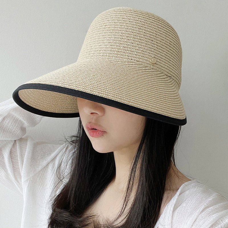 韩国代购遮阳帽优雅女夏大沿防晒