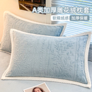 高端牛奶绒枕套一对装 珊瑚绒枕头套家用秋冬单个加绒枕芯套48x74