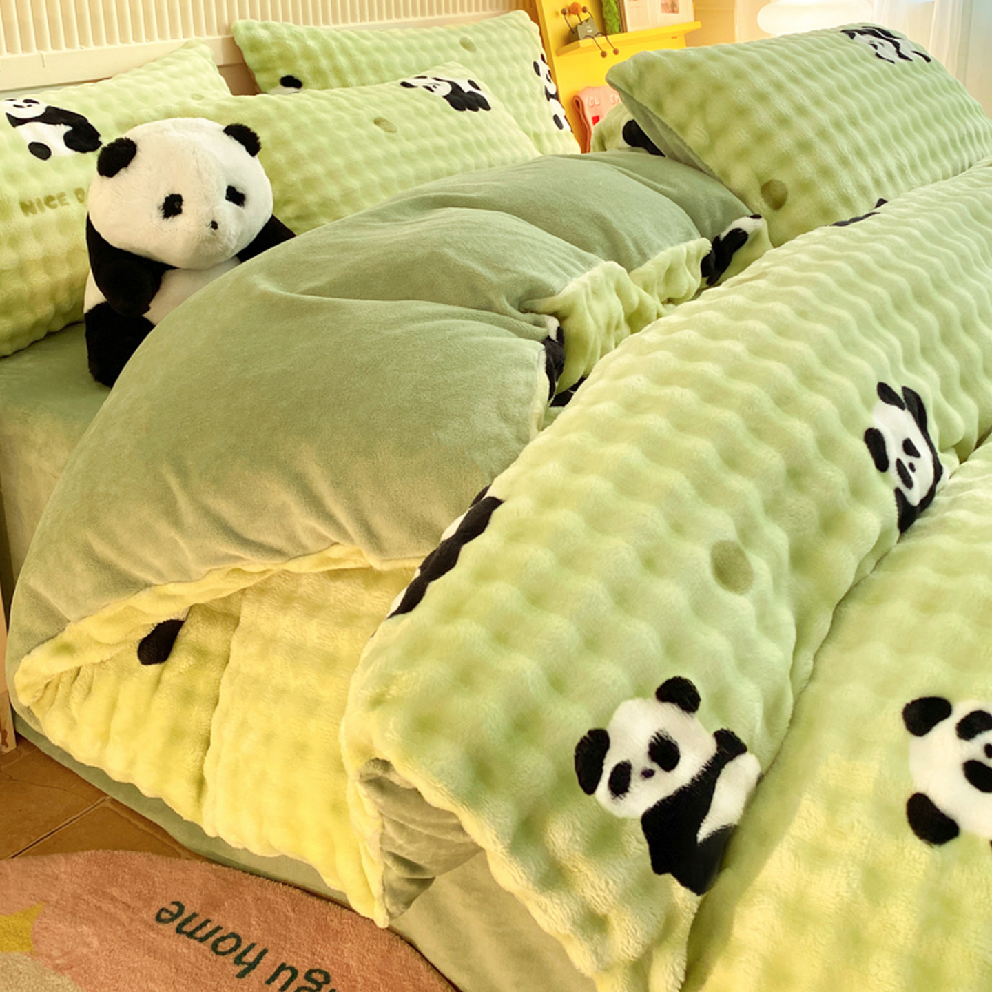 兔绒牛奶绒床上四件套2025新款