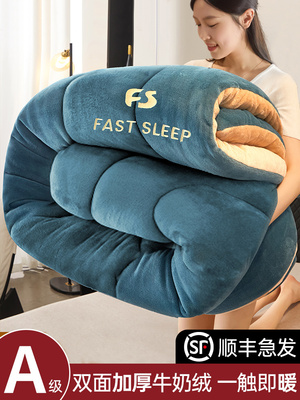 加厚牛奶丝绒被冬季2025新棉被芯冬季宿舍单张秋冬棉被至Heattech