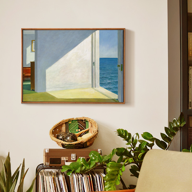 上品印画 爱德华霍普写实风景12幅 海边的房间北欧卧室装饰画