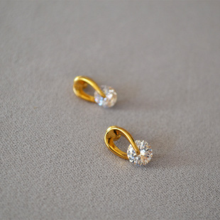 日韩时尚 闪耀锆石气质925银针耳钉耳饰日常通勤 简约精致小巧个性