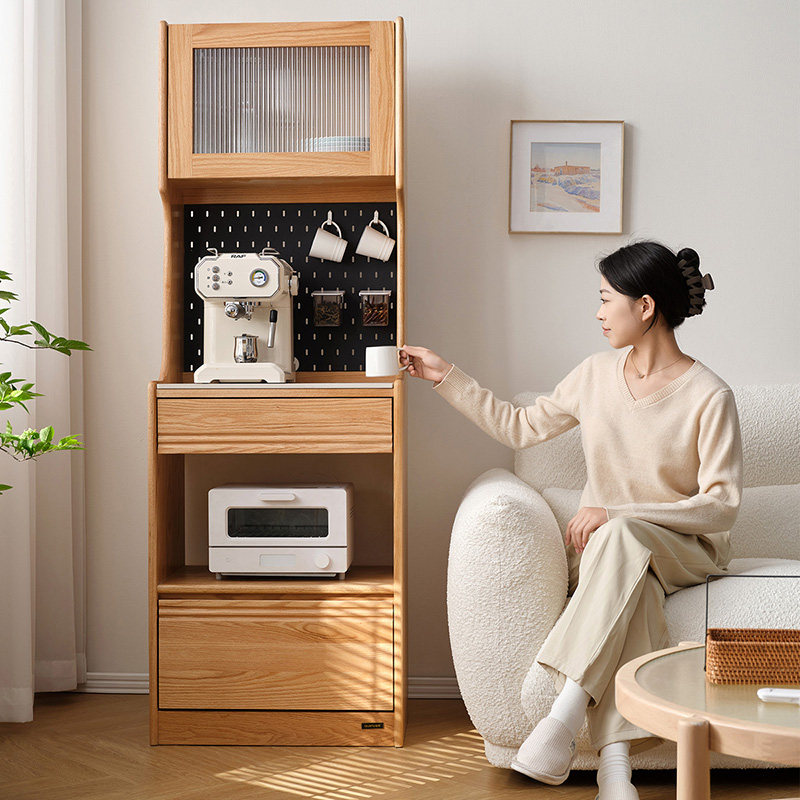 全友家居原木风纯实木边柜客厅家用靠墙咖啡茶水备餐储物柜DW8065,住宅家具,餐边柜,淘宝优惠券,粉丝福利购,淘宝优惠卷