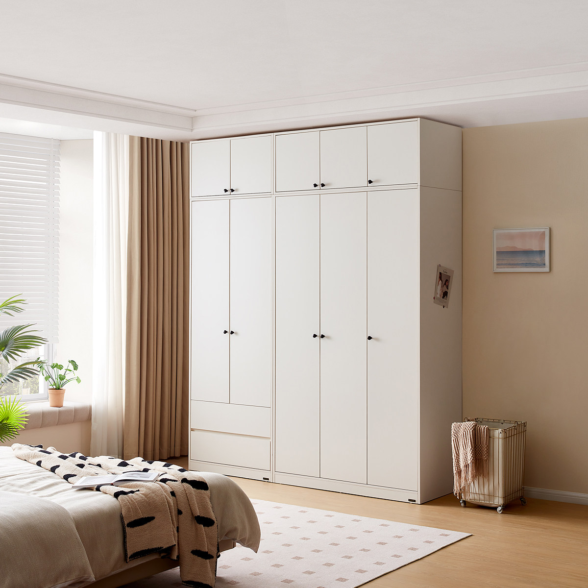 全友家居现代简约带顶柜四门衣柜卧室家用靠墙储物组合衣橱,住宅家具,独立衣柜,淘宝优惠券,粉丝福利购,淘宝优惠卷
