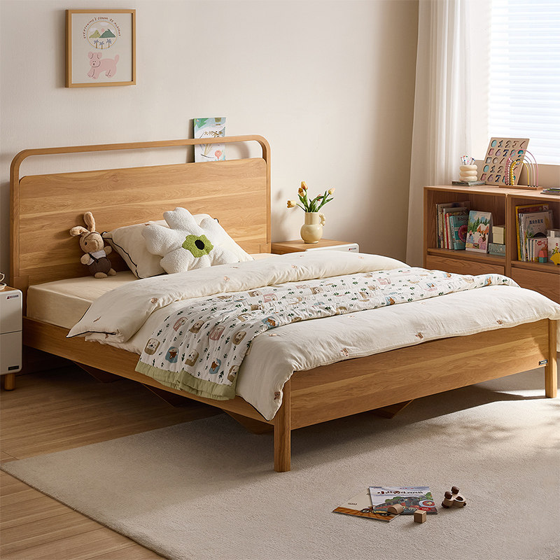 全友家居现代简约儿童抽拉床小户型卧室儿童房单人床原木风储物床,住宅家具,儿童床/儿童抽拉床,淘宝优惠券,粉丝福利购,淘宝优惠卷