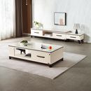 政府补贴全友家居北欧风客厅小户型收纳储物一体伸缩电视机柜茶几