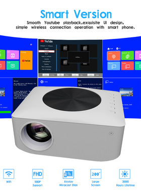 Android Smart Mini Projector WiFi Smart Phone高清1080P投影仪