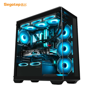 鑫谷无界1海景房机箱无立柱台式机水冷白色电脑ATX玻璃侧透大机箱